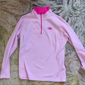 Nike pink quarter zip fleece
